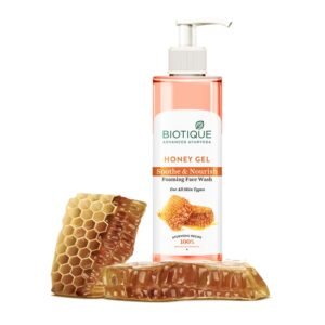 Biotique Honey Gel Soothe & Nourish Foaming Face wash – Reduce Dryness 100% Botanical Extracts