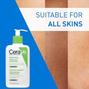 CeraVe Hydrating Cleanser For Normal To Dry Skin, Non-Foaming Face Wash with Hyaluronic Acid And Ceramides | Non-Comedogenic, Non-Irritating Cleanser