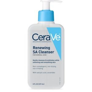 CeraVe SA Smoothing Cleanser For Dry, Rough & Bumpy Skin, contains Salicylic Acid, Ceramides & Hyaluronic acid-Dermatologist Recommended Face wash