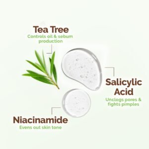 Mamaearth Tea Tree Pimple Control Face Wash with Tea Tree & Salicylic for Oily & Acne-Prone Skin, Controls Oil to Prevent Pimples | Crafted with tea tree & salicylic acid