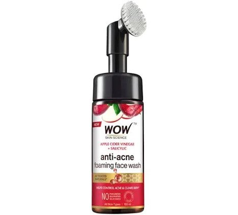 WOW Skin Science Apple Cider Vinegar Foaming Face Wash Review (With Built-in Brush)