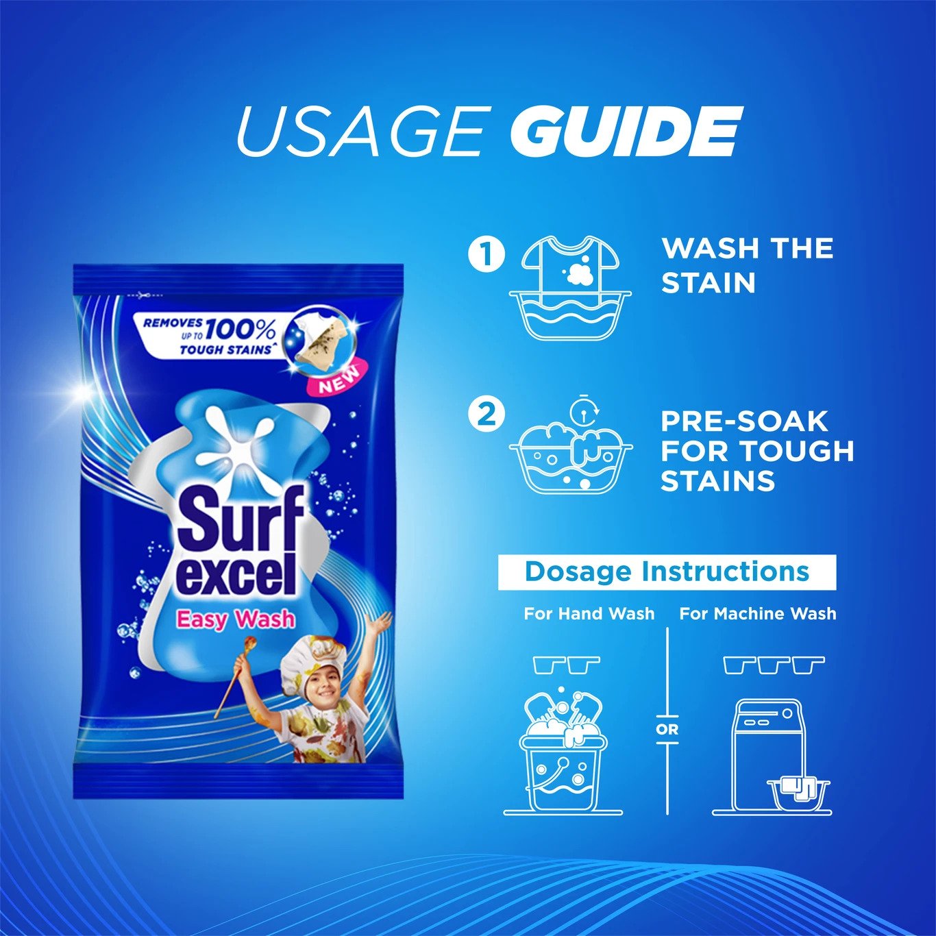 Surf Excel Easy Wash Detergent Powder for Tough Stains - Image 3